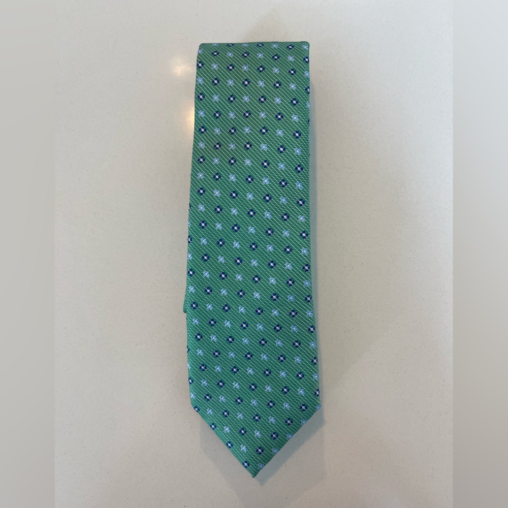 Nautica Green and Blue Floral Tie